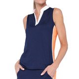 Belyn Key Mia Women's Golf Sleeveless - Blue/Orange
