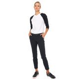 Belyn Key Commuter Tournament Crop Women's Golf Pant - Blue/White